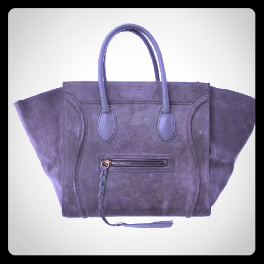 Authentic Celine phantom khaki suede